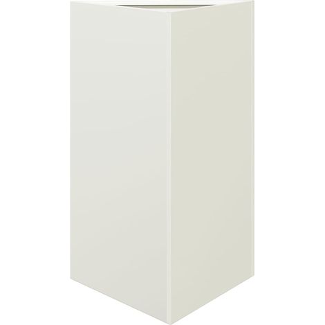 Vassoio per fioriera aiuola rialzata piante fiori terrazza giardino triangolare 50 x 43 x 75 cm acciaio bianco 020038815