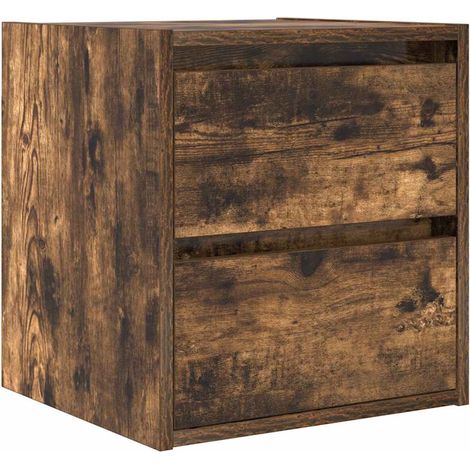 Maison Exclusive - Wand-Nachttisch Räuchereiche 38x34x40 cm