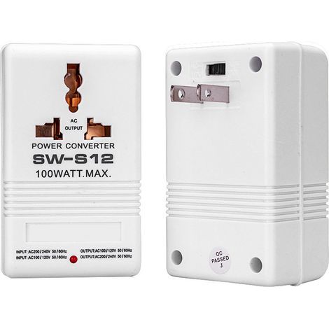 SW-S12W Power Converter, 2-Way Foreign Power Transformer, for Household Appliances, US Plug, 100 (1/5)