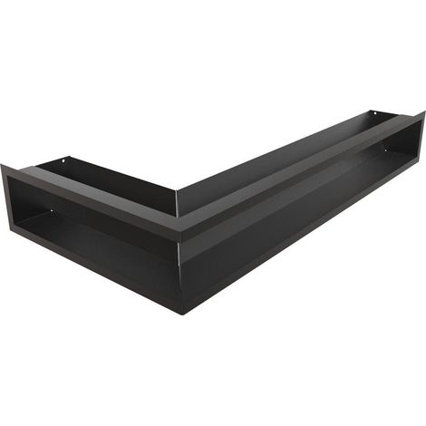 Eck-Lüftungsgitter LUFT rechts 40x80x12 schwarz