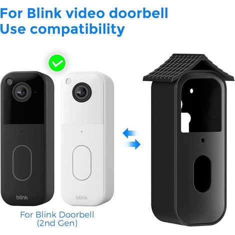 Support de sonnette fixation adhésive pour Doorbell 2e génération Installation grâce à un ruban adhésif et des vis Compatible avec les sonnettes série 2025 (1/4)
