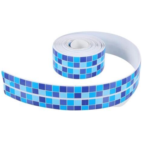 Blue Waterproof Adhesive Tape 1.5" x 127.5", Flexible Decorative Self-Adhesive Leak-Proof Tape for Sink and Wall Corners, for Kitchen and Bathroom (1/5)