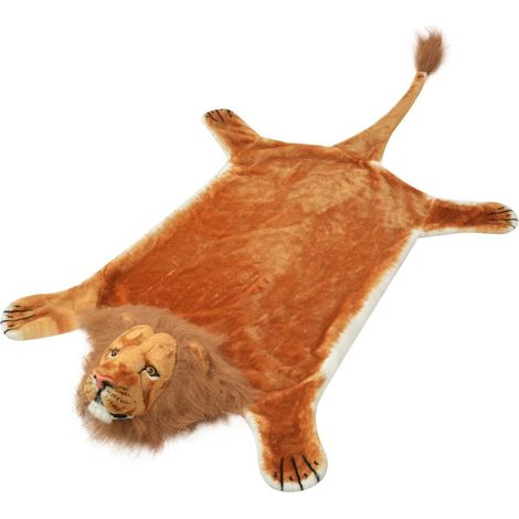 Tapis en peluche en forme de lion 205 cm Marron (1/4)