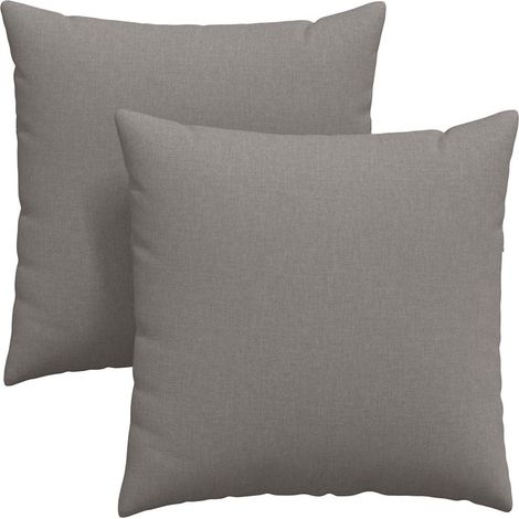 Maison Exclusive - Sofakissen 2 pcs Taupe 80 x 80 cm Stoff