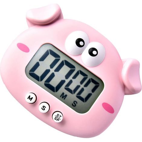 Minuteur Électronique Cartoon Petit Cochon sans Piles Minuterie Multifonction pour Cuisine Étude et Travail Minuterie Pratique pour Pâtisserie et Gestion du (1/5)