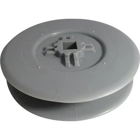 Poulie de guidage volet roulant sangle 12 à 15mm sortie carrée 10mm en plastique gris à clipser Store Cordon, Ø 125mm (1/3)