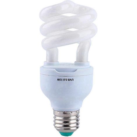 Douille de lampe UVB 5.0 E27 13W, ampoule écoénergétique pour tortues/serpents/reptiles, lampe ultraviolette, HG intelligent. (1/5)
