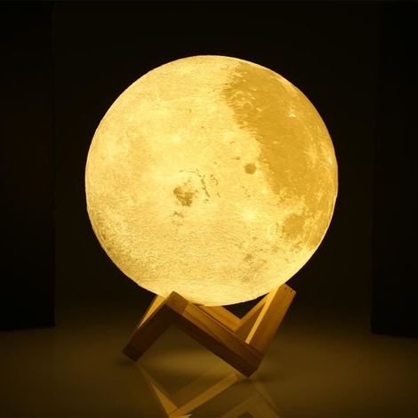 Lampe Lune LED 3D Décoration Tactile 20 cm (1/4)