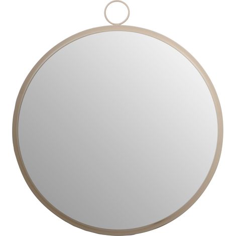 Premier Housewares Wall Mirror Bathroom / Bedroom / Hallway Decorative Wall Mounted Gold Frame Mirrors / Round Minimalistic Mirrors For Living Room 3 x 60 x 60 (1/5)
