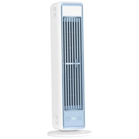 Petit climatiseur portable - Tour sans pales de ventilateur AC 3600 mAh avec télécommande, support/bureau/support mural, fonctionnement silencieux, 5 vitesses pour la chambre à coucher du b (1/5)