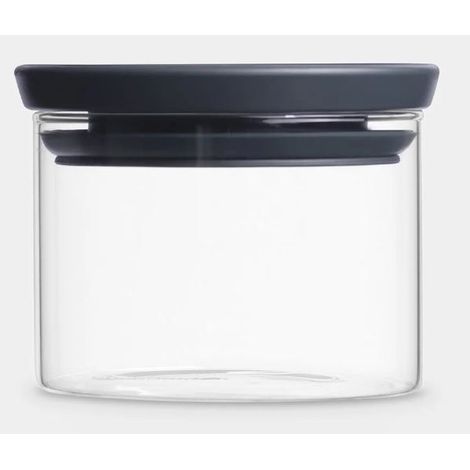 Bocal Empilable En Verre 0,3 L - Dark Grey - Brabantia (1/2)