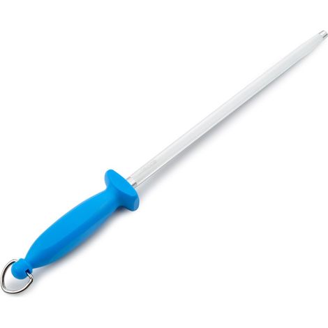 Afilador de cuchillos Chaira Arcos 278513 con hoja de acero al carbono de 30 cm y mango de Polipropileno de color azul con funda hoja ø 13 mm
