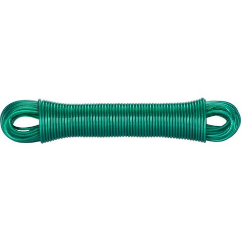 Wäscheleine ROPE PVC WiCo L-30 m/4 mm, Stahlkern, grün