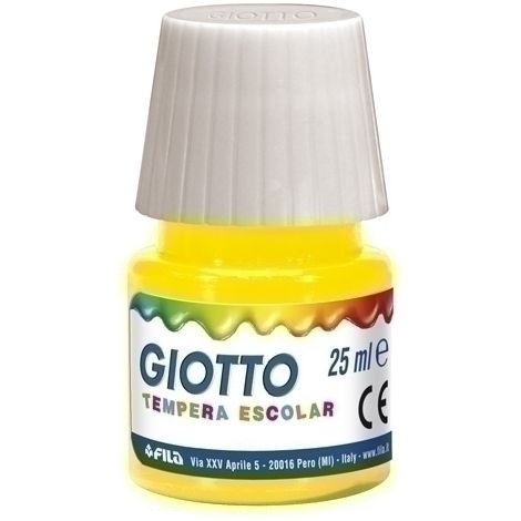 TEMPERA GIOTTO 25 ml AMARILLO - Pack de 6 unidades
