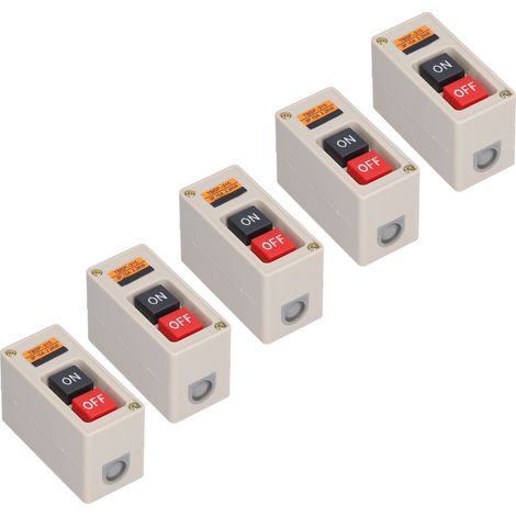 10 Boutons-Poussoirs 380V 15A pour Commande ON/OFF Triphasée, Interrupteurs de Puissance TBSP-315