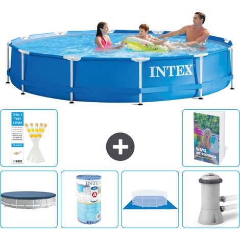 Frame Pool Rund - 366x76 cm - 7-teilig S167