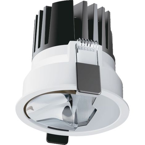 Spot LED Encastrable Asymétrique D57 10W IRC90 Blanc Sablé Hors Transfo ZAMBELIS S337 - 10 deg - Blanc chaud - 3000K