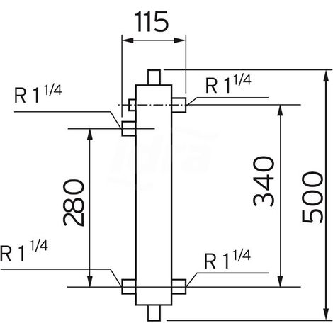 Vaillant 306720 Collettore di bilanciamento WH 40 con isolamento, sonda di temperatura, disaeratore e rubinetto di scarico | Prezzi e offerte su Tavolla.com (1/2)