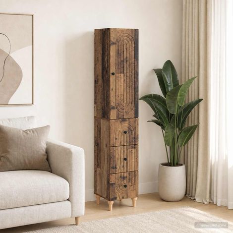 vidaXL Schrankset 2 pcs 33 x 34,5 x 90 cm Holzwerkstoff (1/5)