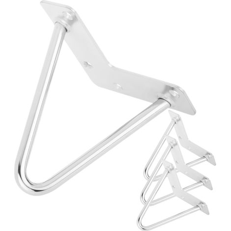 PrimeMatik - Pieds de table pour meubles et bureau en chromé 2 tiges 15 cm 4-pack (1/5)