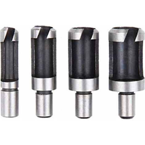 YMYNY Fraise Bouchonner Bois Lot de 8 Mèche Bouchon Bois Foret Faire Cheville Outil de Coupe pour Faire une Bois Bouchon Cheville Tourillon Goujon Tenon Dowel (1/4)