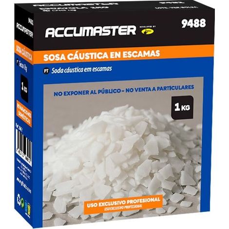 Flocons de soude caustique 1 kg - débouchage de toilettes, nettoyage de machines, fabrication de savon - MARQUE