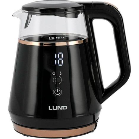 Toya Lund Elektro-Kessel Schwarz 1 Liter Design