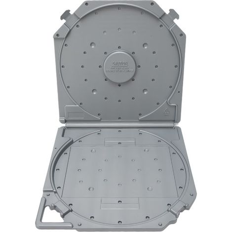 Bofte de rangement pour bobine de bande audio 10 pouces, vide, grise, antichoc, protection intégrale, boîte à cassette ouverte (1/5)
