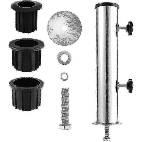 Support de base robuste pour parasol d'extérieur, pour jardin ou terrasse, avec manchon et tube de fixation inclus. (1/5)