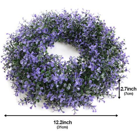 Guirnalda navideña artificial – 31 x 31 x 7 cm – Morada