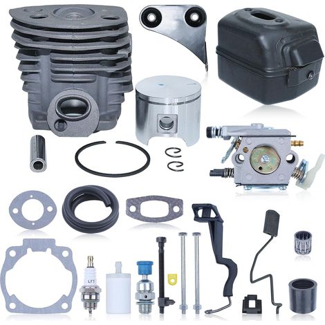 Kit de réparation de Silencieux d'échappement de carburateur à Piston de Cylindre de 46 mm, pour pièces de tronçonneuse 55 51, 503609171, 501766605, 503218202, 503281504 (1/5)