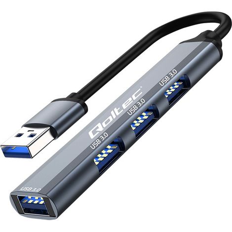 Adaptador Qoltec Hub USB 3.0 4 en 1  4 puertos USB 3.0 (1/5)