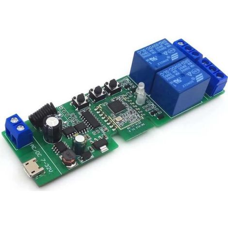 Interrupteur de Relais Intelligent Zigbee à 2 Canaux, Auto-verrouillage Réglable, Fonctionne avec Ewelink, Tuya Smart Life, Philips (1/3)