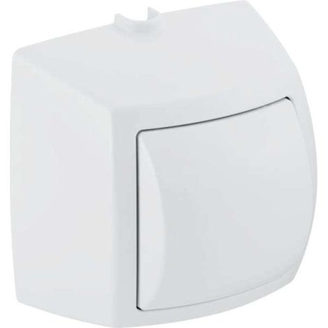 Geberit Handdrücker für 1-Mengen-Spülung, für WC-Steuerung mit pneumatischer Spülauslösung: B=10.9cm, Platte, Gehäuse: chrom / glänzend, Taste: chrom / gebürstet, 240.570.KA.1 (1/5)