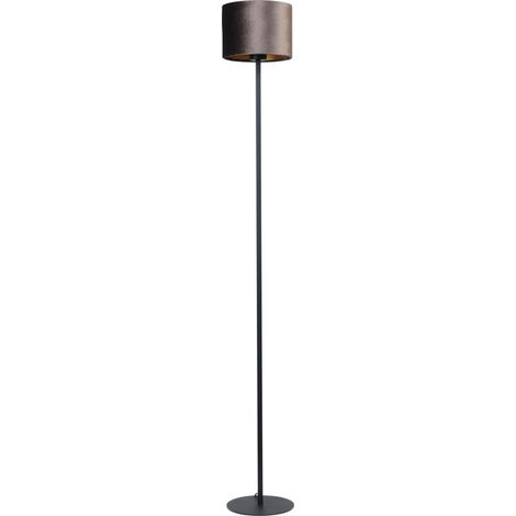 Lampadaire noir Venus 150cm avec abat-jour marron - 1470-05-15-130