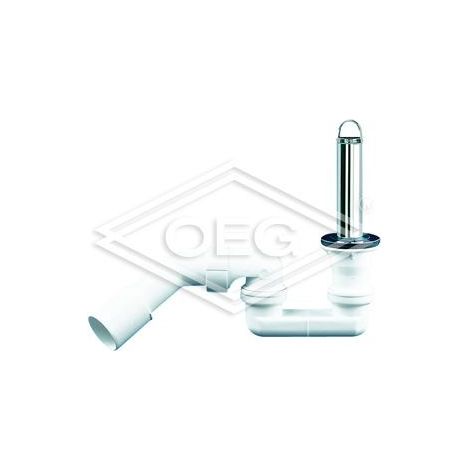 Garniture d'écoulement diamètre 52 mm avec tube statique, chromé