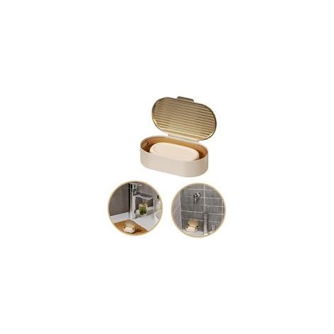 Boite à Savon, Porte Savon Double Couche avec Couvercle, Savon De Portables Voyage, Porte-Savon éTanche Et Scellé pour Maison,Salle De Bain, RandonnéE, Voyage, Camping (Couleur Ambre) (1/5)
