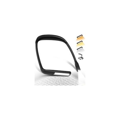 Lámpara de lectura para el cuello - Lámpara de lectura recargable para la cama, luz LED flexible de 3 colores para libros, tejido, costura, camping, reparaciones, regalo para mujeres y hombres.