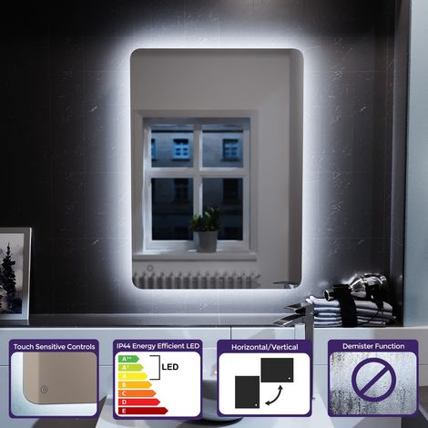 Edale LED Illuminated Rectangular Demister Mirror 500 X 700mm (1/5)