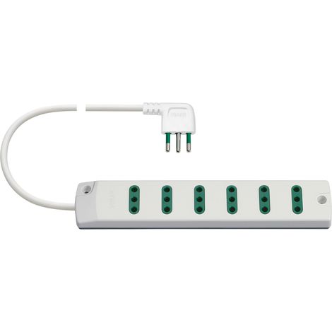 VIMAR - 00402.CC.B Presa mult. 6P11 + S11 90° bianco