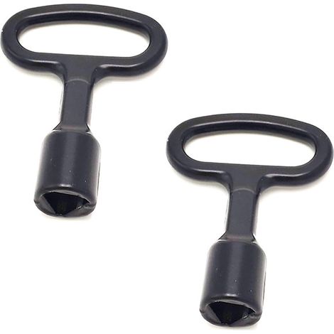 Lot de 2 Cle Triangle Poubelle Clé Triangulaire Clef Triangle à Douille en Métal pour Bac de Tri Compteur Electriques Gaz Ascenseurs Coffret, Noir (1/5)