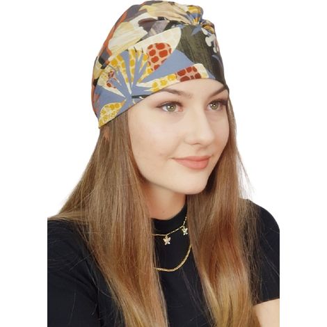 Damenschal Tess 239a, gebundener Turban aus Viskose, auch nach der Chemotherapie (1/5)