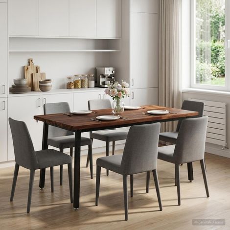 vidaXL Mesa de Comedor Cuadrada 160 x 70 x 75 cm Marrón Oscuro (1/5)