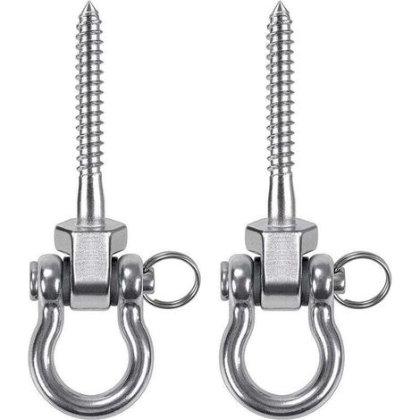 2 Set de Suspension de balançoire, INOX 304 Suspension de Fauteuil Suspendu, Crochet de Plafond de capacité balançoire (1/4)