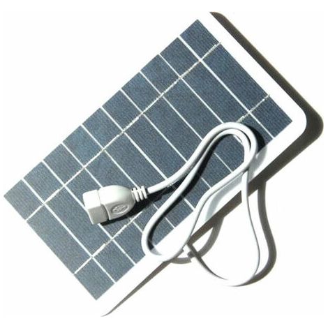 YMYNY Panneau Solaire Portable 2W 5V - Petite Taille, Étanche, Parfait pour Camping et Alimentation de Banque d'Alimentation Téléphone avec USB