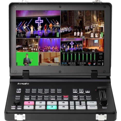 M5 Mélangeur vidéo HDMI 4K, écran LCD Full HD 10,1 Pouces, 5 canaux de Diffusion en Direct, entrée 4K 60 IPS, Sortie 1080p 60 IPS, Prise en Charge du contrôleur PTZ, commutateur vidéo HDMI (1/5)