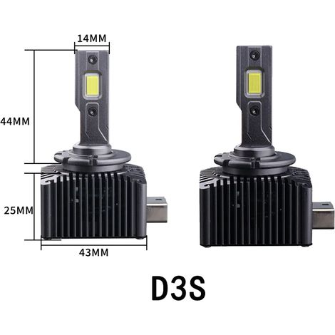 Ampoule LED automobile, réf. D1S/D2S/D3S/D4S, 30000LM, 6000K, CANbus, pour l'éclairage et le remplacement dans les véhicules.-AquaForge (1/5)