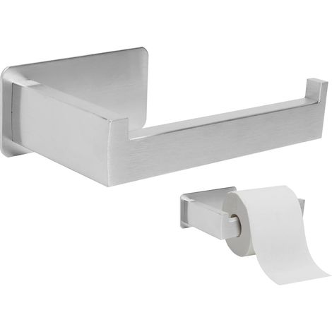 derouleur Papier WC Support Papier Toilette sans percage, en Acier Inoxydable avec Frein Roulant, de Couleur argentée, pour Les salles de Bains et Les Toilettes, Facile à Installer (1/5)