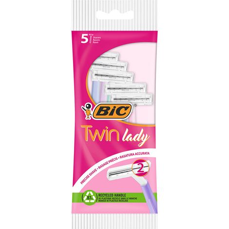Bic Twin Lady Pack 5 Rasoir Jetable Double Lame Pour Femme - Bic