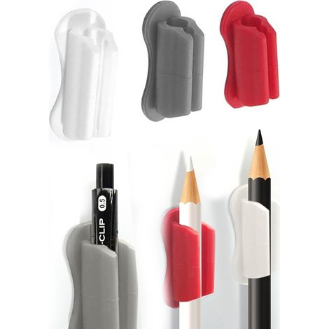 Porte-stylo mural pour bureau, porte-stylo adhésif, porte-stylo en silicone pour bloc-notes, porte-stylo adhésif pour marqueurs, porte-stylo pour bureau (1/5)